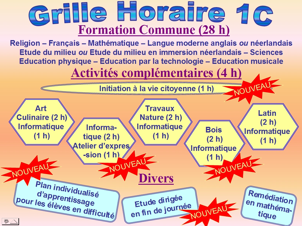 Grille horaire 1C