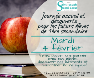 Journée d’accueil pour les futurs élèves de 1ère année !