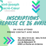 Reprise des inscriptions