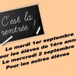 Rentrée des classes