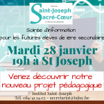 Soirée d’info pour les futurs élèves de 1ère année !